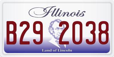 IL license plate B292038