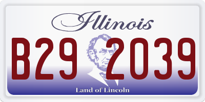 IL license plate B292039
