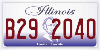 IL license plate B292040
