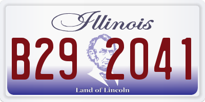 IL license plate B292041
