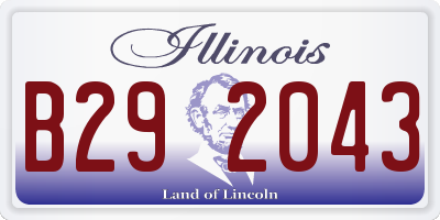IL license plate B292043