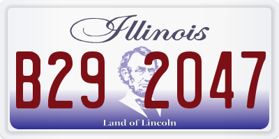 IL license plate B292047