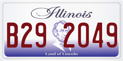 IL license plate B292049