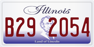 IL license plate B292054