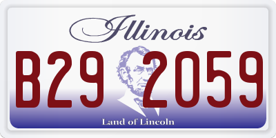 IL license plate B292059