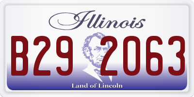 IL license plate B292063