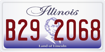 IL license plate B292068