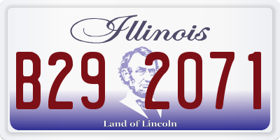 IL license plate B292071