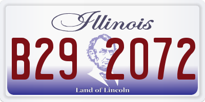 IL license plate B292072