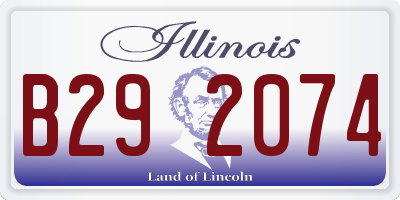 IL license plate B292074