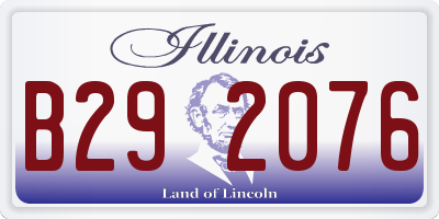 IL license plate B292076