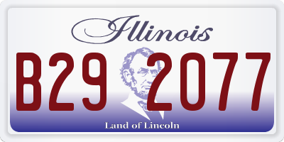 IL license plate B292077
