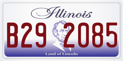 IL license plate B292085