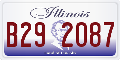 IL license plate B292087