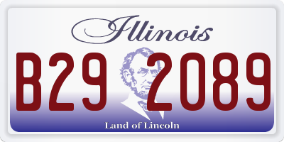 IL license plate B292089