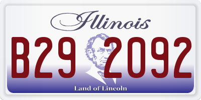 IL license plate B292092