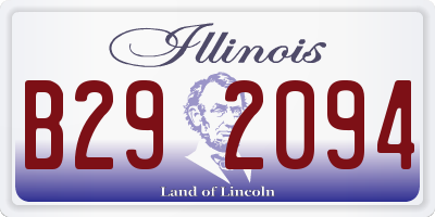 IL license plate B292094