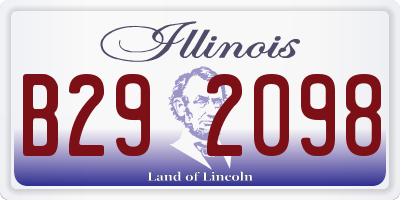 IL license plate B292098