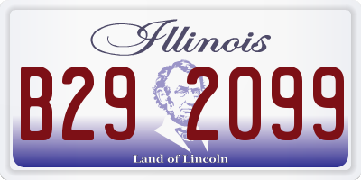IL license plate B292099