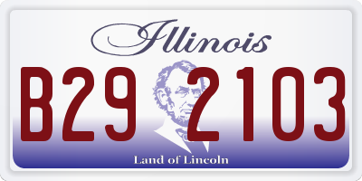 IL license plate B292103