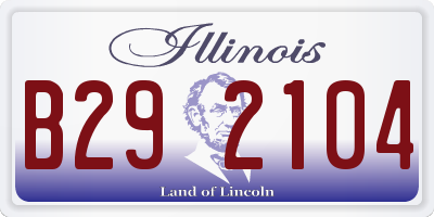 IL license plate B292104