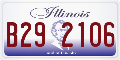 IL license plate B292106