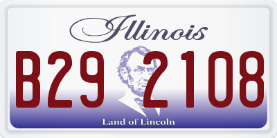 IL license plate B292108