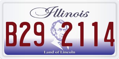IL license plate B292114