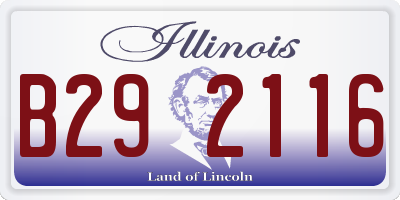 IL license plate B292116
