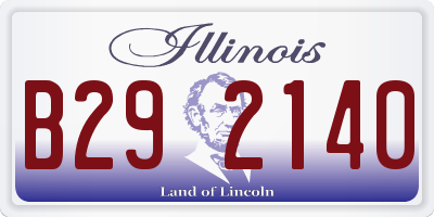 IL license plate B292140
