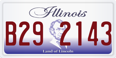 IL license plate B292143