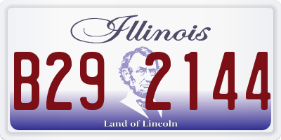 IL license plate B292144