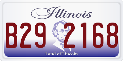 IL license plate B292168