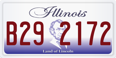 IL license plate B292172