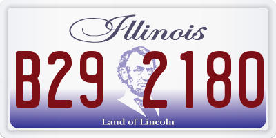 IL license plate B292180