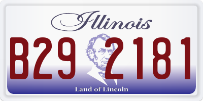 IL license plate B292181