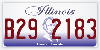 IL license plate B292183
