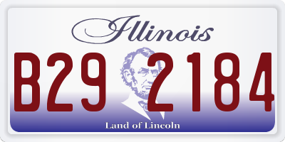 IL license plate B292184