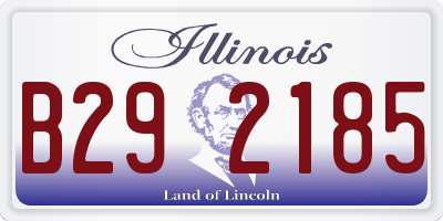 IL license plate B292185
