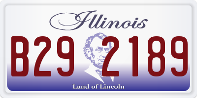 IL license plate B292189