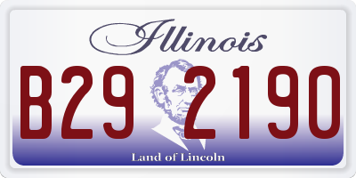 IL license plate B292190