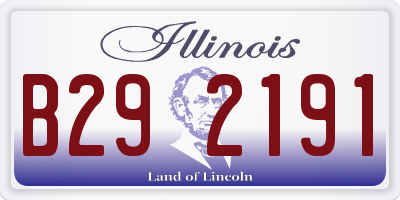 IL license plate B292191