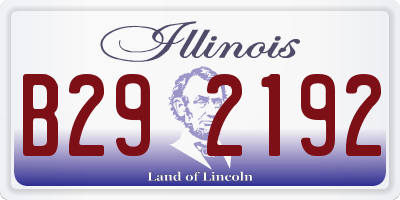 IL license plate B292192