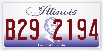 IL license plate B292194