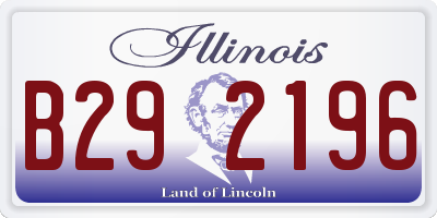 IL license plate B292196