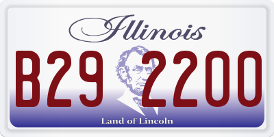 IL license plate B292200