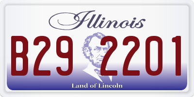 IL license plate B292201