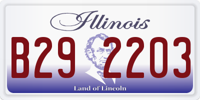 IL license plate B292203