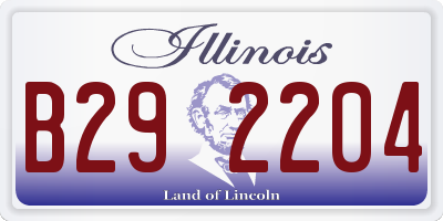 IL license plate B292204