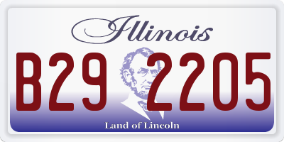 IL license plate B292205